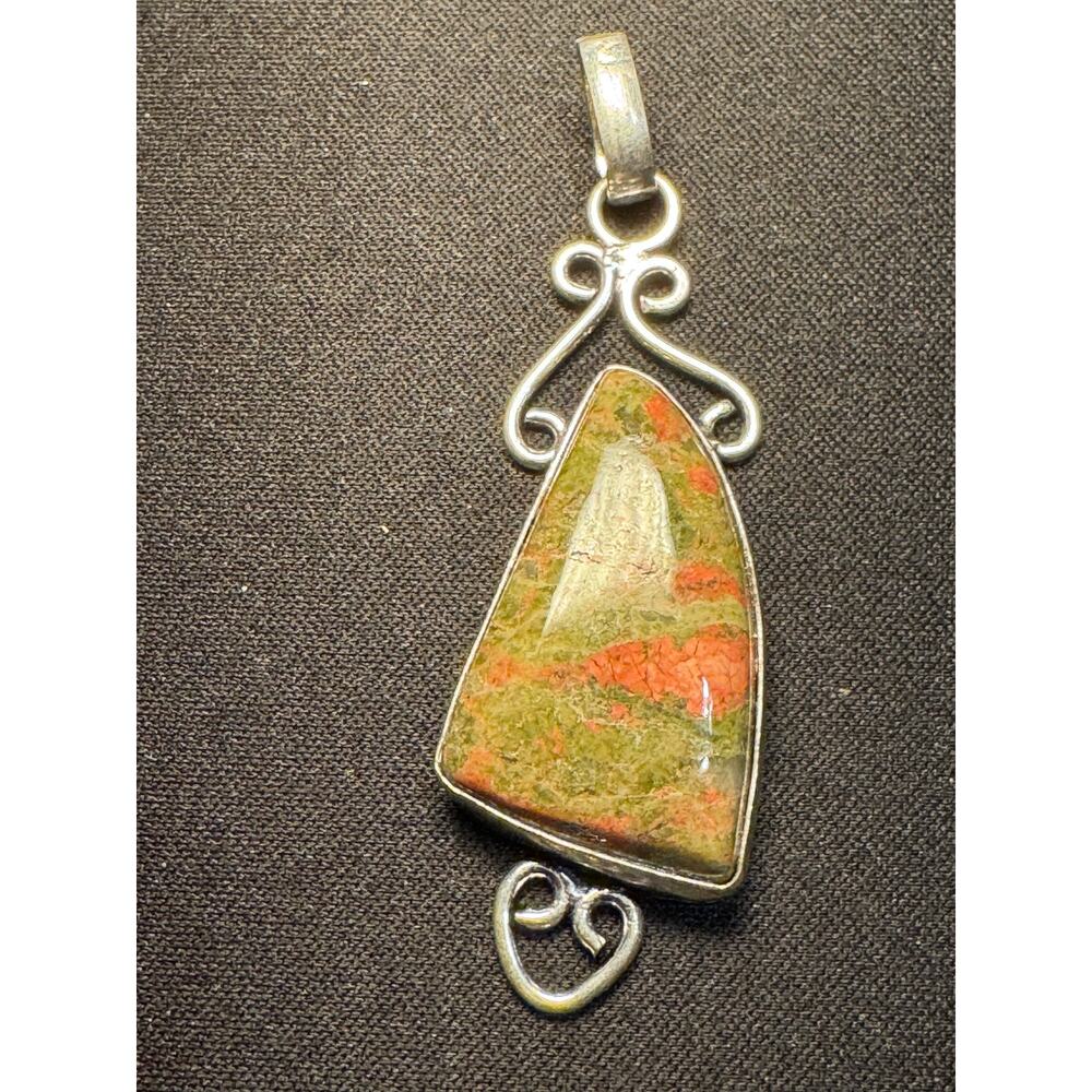 Rhodochrosite 925 Sterling Silver Pendant